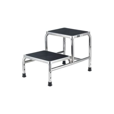 Chrome Two-Step Foot Stool